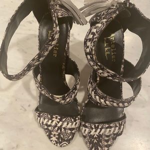 Printed Nicole Miller Sandal with leather tassel